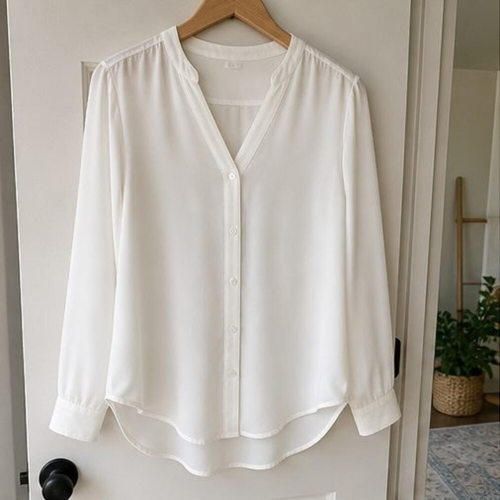 Ivory Ruffle Blouse